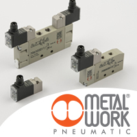 Different sized PLT-10 solenoid valves in black and beige.